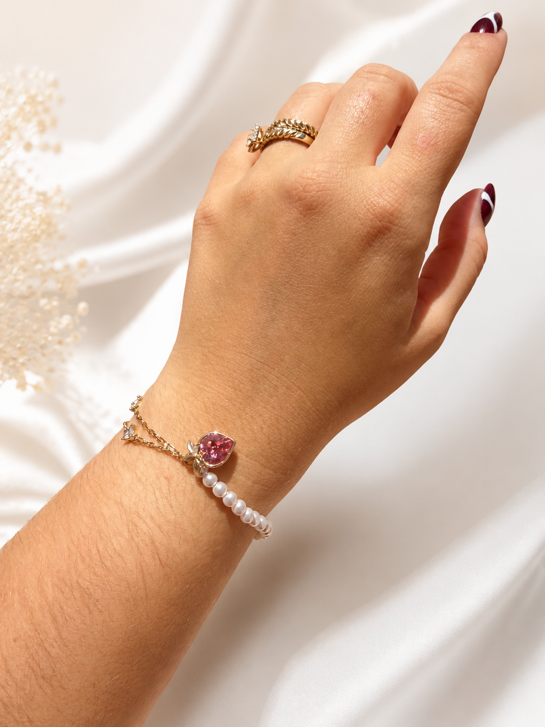 Pulsera Dulce Fresa(Cristal Swarovski)