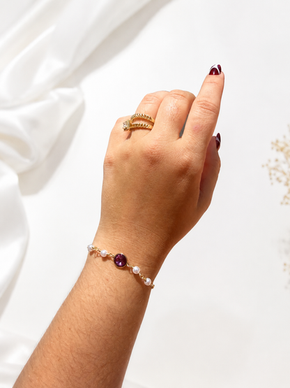 Pulsera Selene Violeta(Cristal Swarovski)