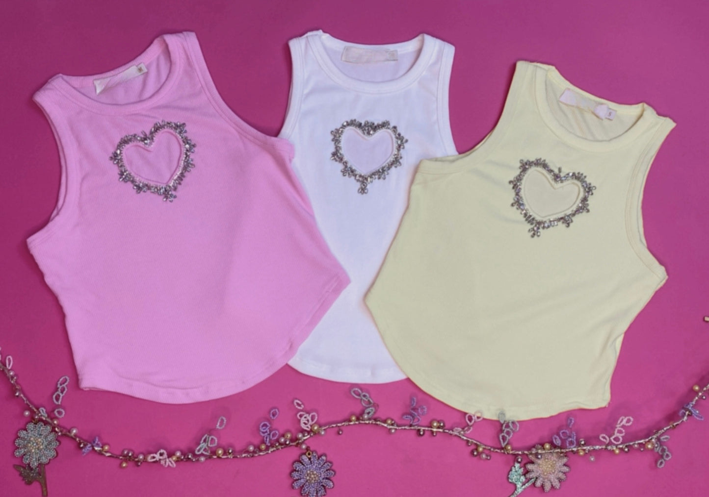 Rhinestone Heart Top