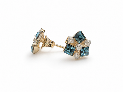 Aretes Celestia Blue(Cristal Swarovski)