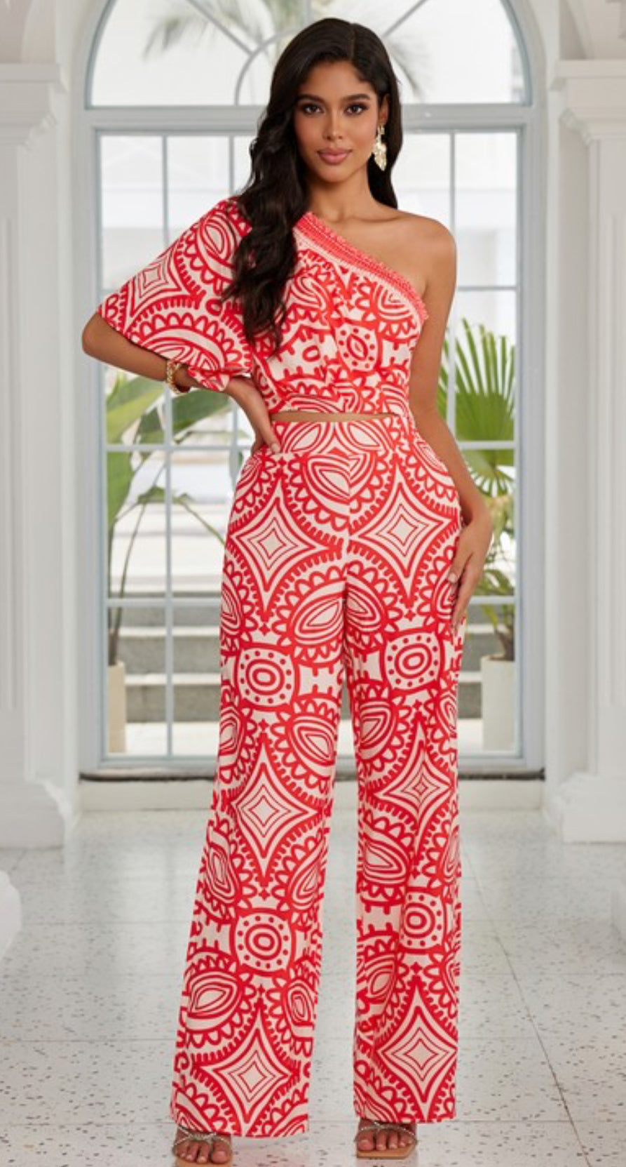 Printed Red Set