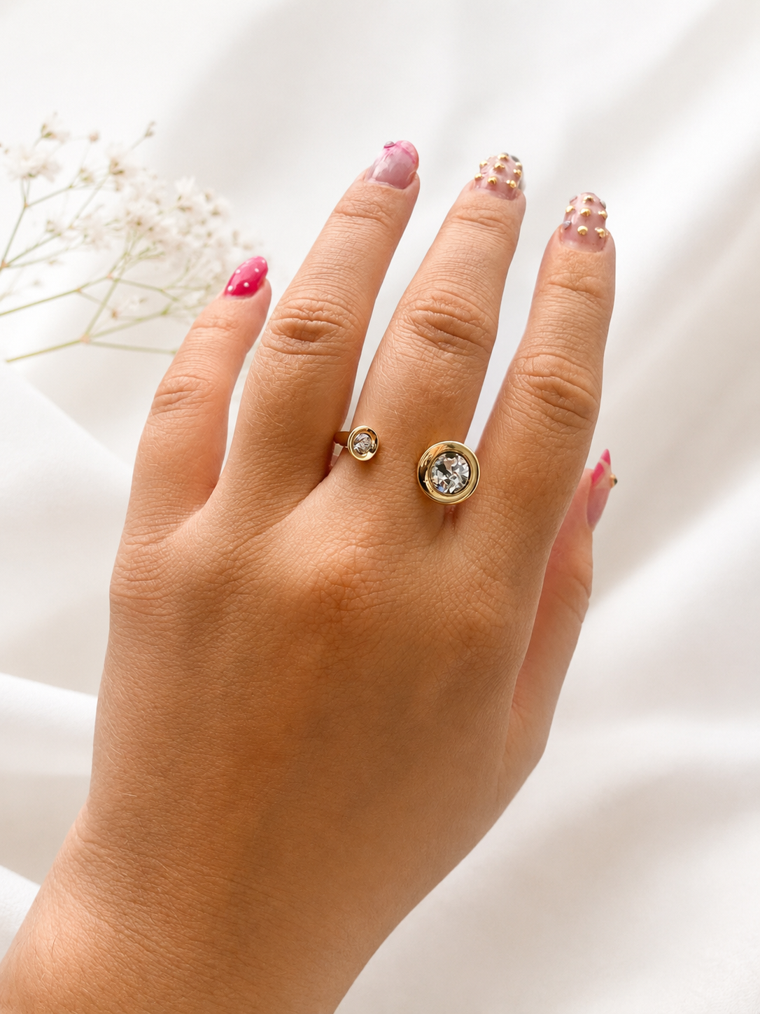 Anillo Celine ajustable (Cristal Swarovski)