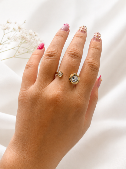 Anillo Celine ajustable (Cristal Swarovski)