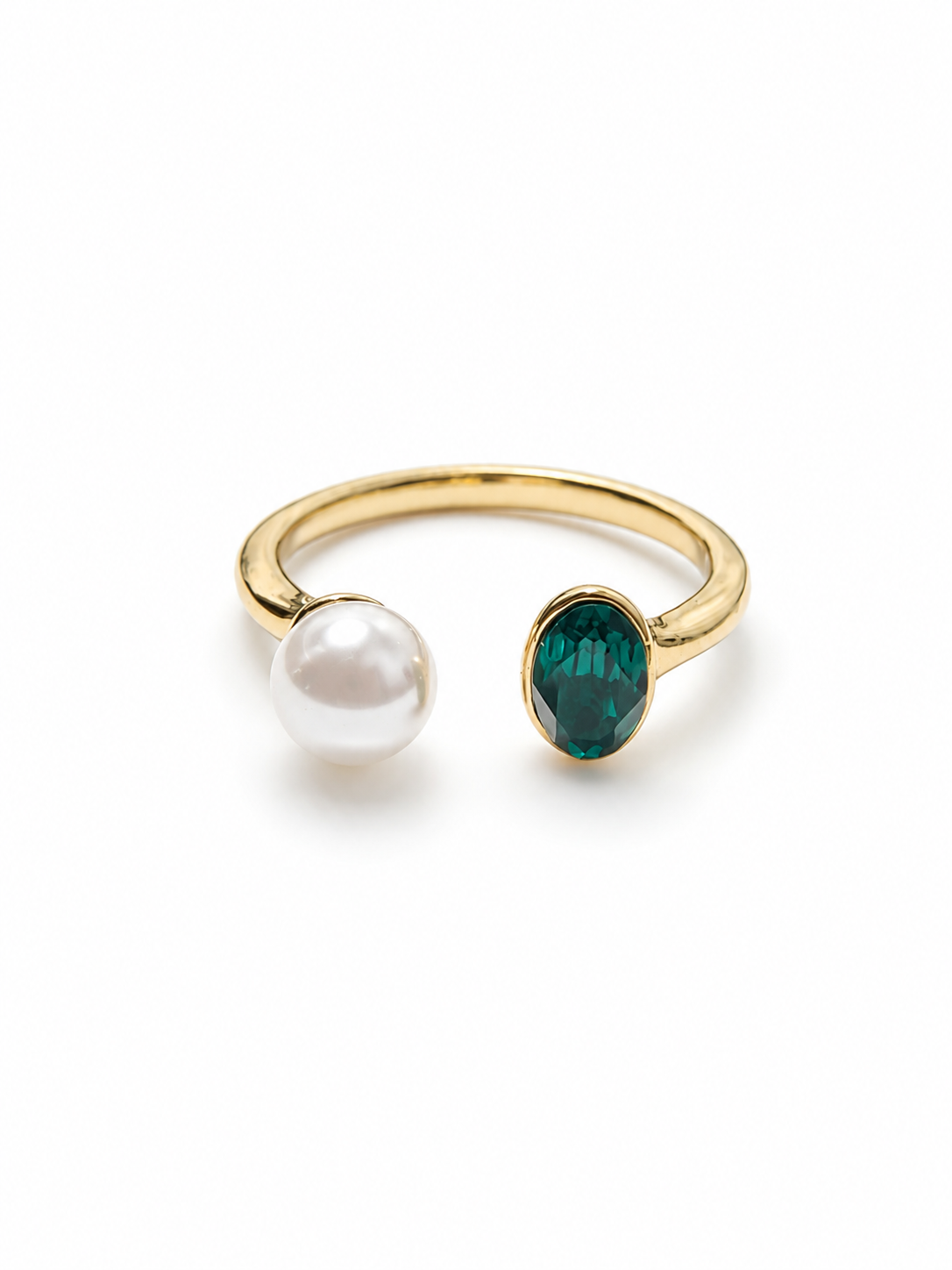 Anillo Luz Esmeralda ajustable (Cristal Swarovski)