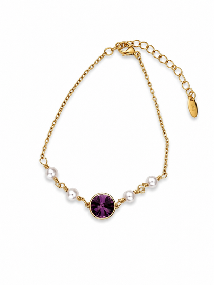 Pulsera Selene Violeta(Cristal Swarovski)