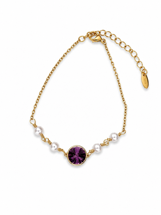 Pulsera Selene Violeta(Cristal Swarovski)