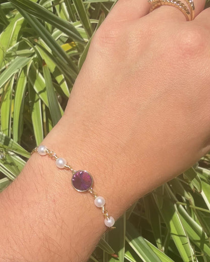 Pulsera Selene Violeta(Cristal Swarovski)