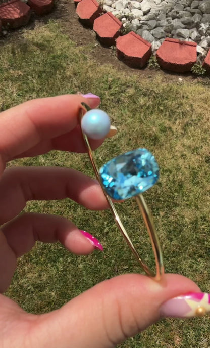 Pulsera Isla Blue (Cristal Swarovski)(57mm)