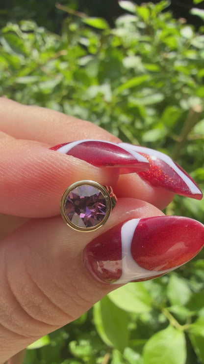 Aretes Amara Magenta(Cristal Swarovski)