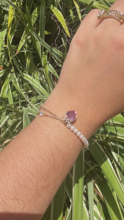 Pulsera Dulce Fresa(Cristal Swarovski)